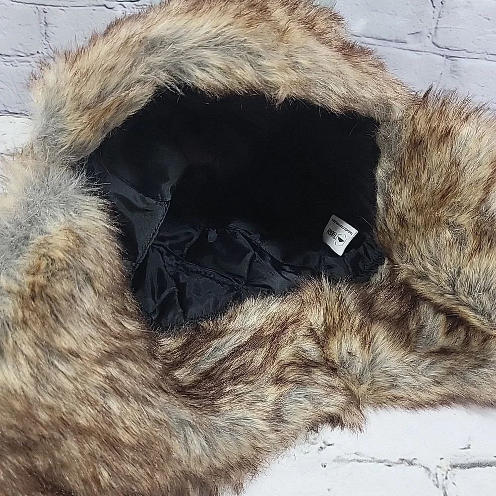 Tough‎ Outfitters Trapper Hat One Size Faux Fur Warm Waterproof Winter Snow Hat